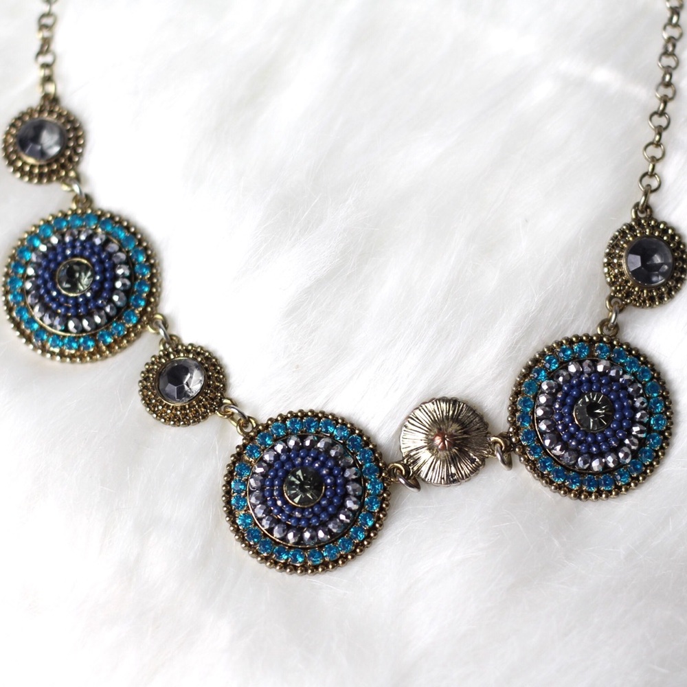 Blue Iris Statement Necklace